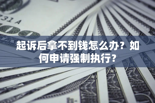 济南起诉后拿不到钱怎么办？如何申请强制执行？