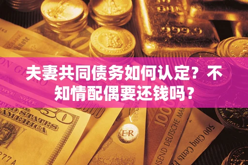 济南夫妻共同债务如何认定？不知情配偶要还钱吗？