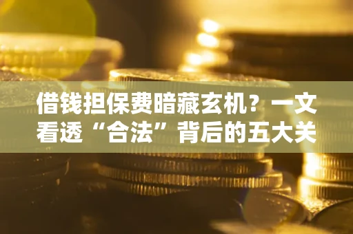 济南借钱担保费暗藏玄机？一文看透“合法”背后的五大关键陷阱