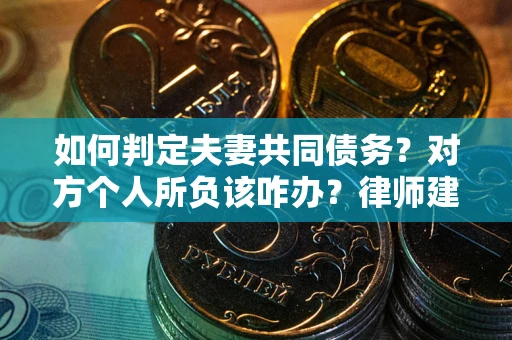 济南如何判定夫妻共同债务？对方个人所负该咋办？律师建议