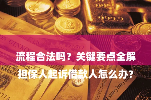 济南

担保人起诉借款人怎么办？流程合法吗？关键要点全解析