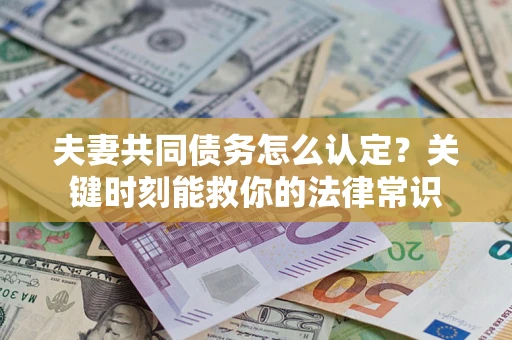 济南夫妻共同债务怎么认定？关键时刻能救你的法律常识