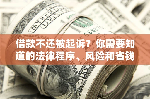 济南借款不还被起诉？你需要知道的法律程序、风险和省钱技巧