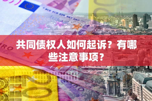 济南共同债权人如何起诉？有哪些注意事项？